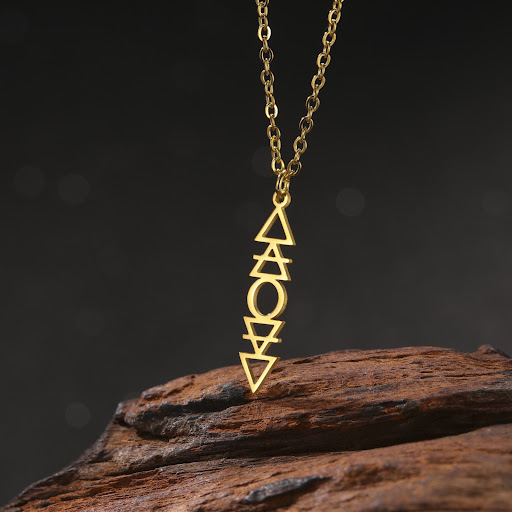 Title 5, Womens simple fashion stainless steel necklace...