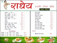 Radhey Idli Dosa Cafe menu 1