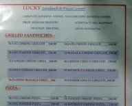 Lucky Sandwich And Pizza Corner menu 2