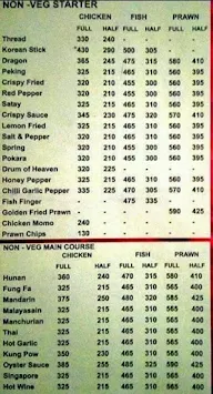 Fung Fa menu 3