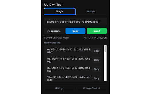 UUID Generator screenshot 1
