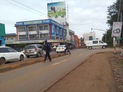 A section of Eldoret town where the by pass will help to ease traffic congestion