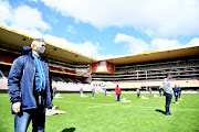 Western Province Rugby Union president, Zelt Marais during the Western Province Rugby Fottball Union clubs collecting food parcels at DHL Newlands on August 15, 2020 in Cape Town, South Africa. 