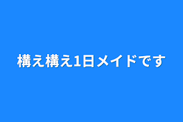 構え構え1日メイドです