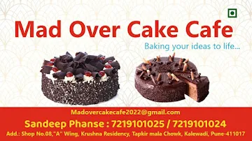 Mad Over Cakes Cafe menu 