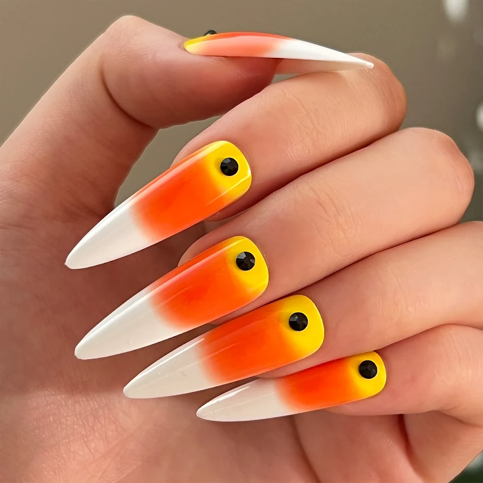 Halloween Wear Unhas 3D Estéreo Adesivas Peças para Decoração de Unhas Aplicação Fácil Efeito Festivo Manicure Duradoura