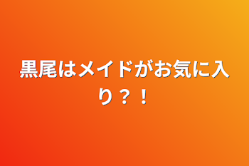 黒尾はメイドがお気に入り？！