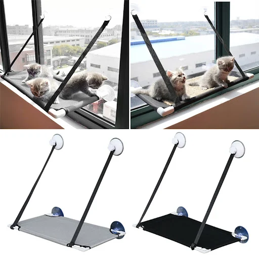 Cat Summer Hammock Window Bed Hammock Pet Mats Home Bed Living Room Suction Cup Wall Hanging Pet Mesh Breathable Hammock