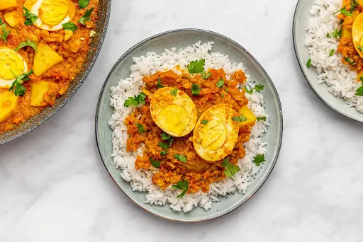 Double Egg Curry [500 Ml] With Rice