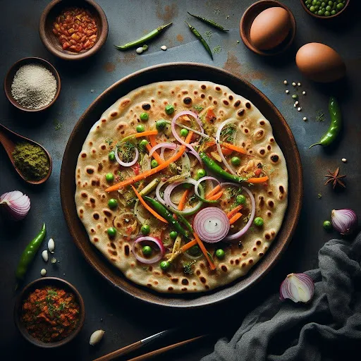 Aloo Pyaaz Paratha [Serves 1]