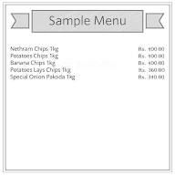 Sri Sairam Hotchips menu 1