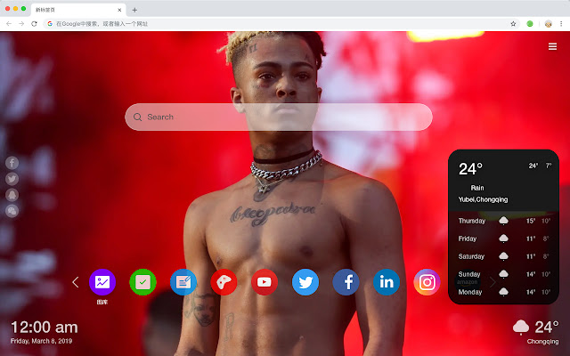 XXXTentacion Hot Stars HD New Tabs Themes