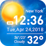 Cover Image of ダウンロード Transparent & clock weather widget 12.7.9.3790 APK