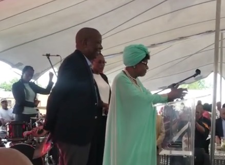 Julius Malema and Winnie Madikizela-Mandela at the People's Bae's graduation ceremony.