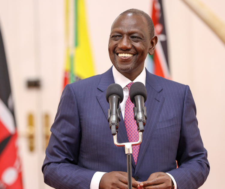 President William Ruto speaking on July 13 at State House, Nairobi, during the Kenya-Saudi Arabia business delegation meeting.