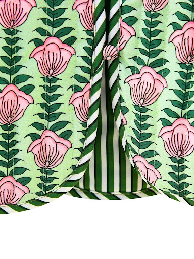Title 9, Printing color contrast small floral cotton jac...