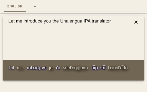 Unalengua IPA Translator