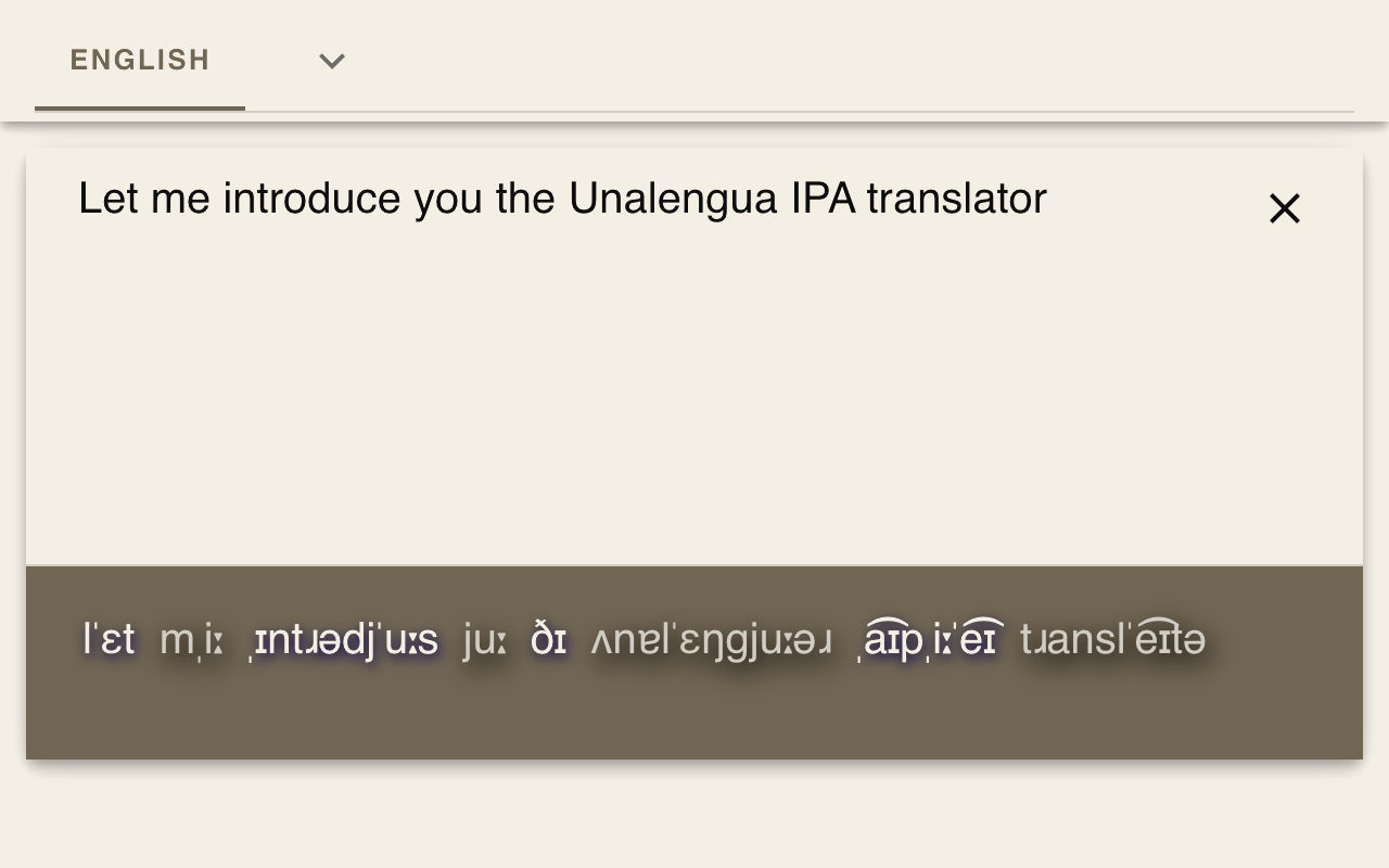 Unalengua IPA Translator Preview image 1