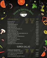 Salad N Sprouts Bowl menu 1