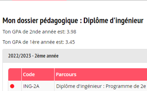 Calculateur GPA Télécom