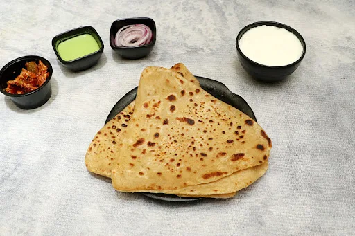 2 Plain Paratha With Dahi