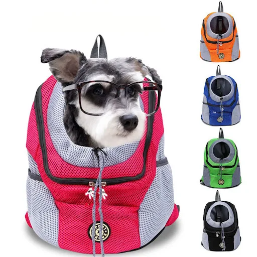Pet Backpack Dog Shoulder Bag Chest Bag Out Portable Travel Breathable Dog Bag Pet Supplies Universal Traveling Carrier 