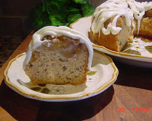 BONNIE'S APPLE WALNUT BUNDT CAKE WITH RUM ICING