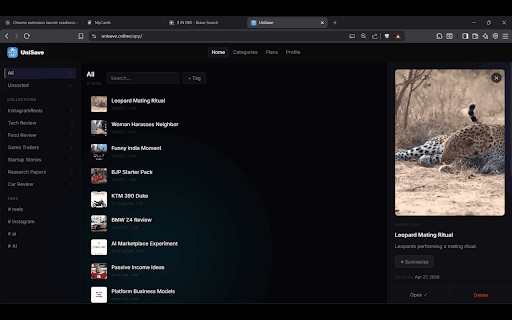 UniSave screenshot 2