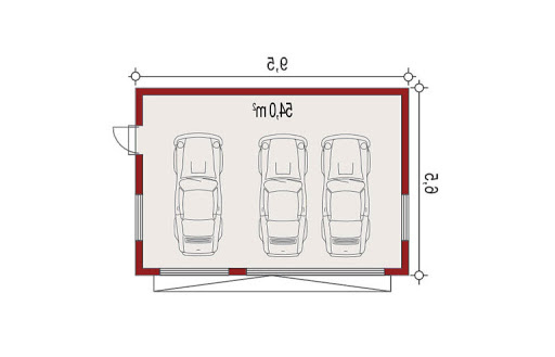 APG 2E garaż - Rzut garażu