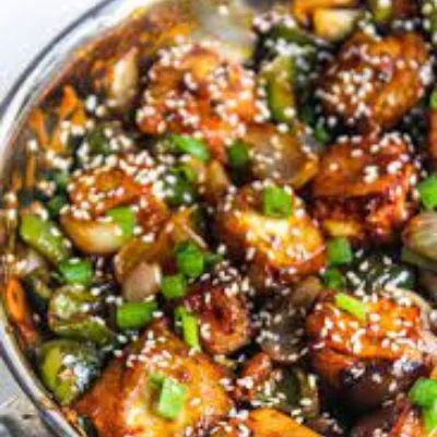 Crispy Tofu With Crushed Peppers And Garlic