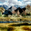 Mountain Watercolor Theme 1920x1080