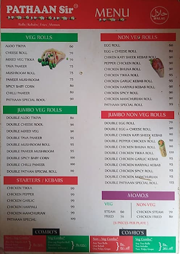 Pathaan Sir menu 