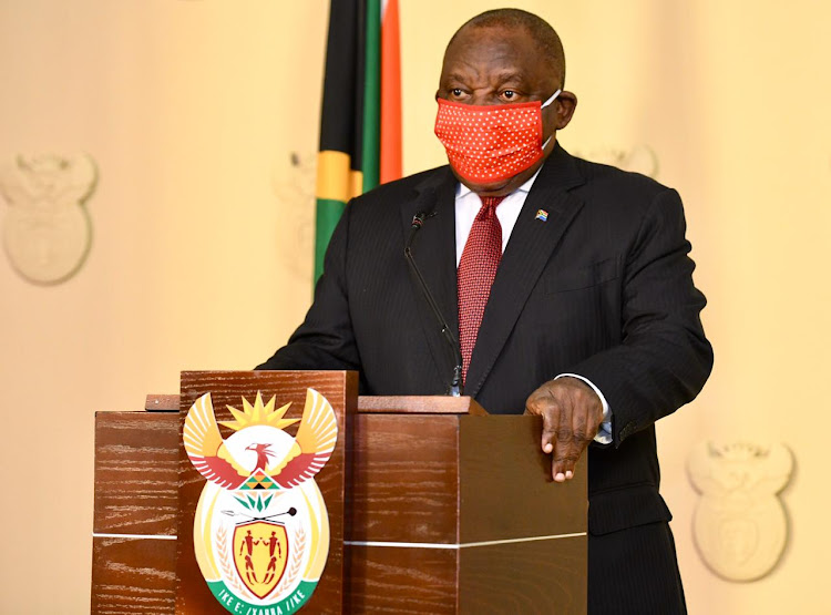 President Cyril Ramaphosa addresses SA on Wednesday night.