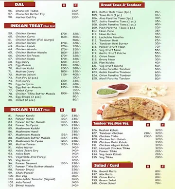 Tandoori Dhaba menu 