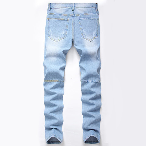 Title 4, Mens Ripped Jeans Straight Plus Size Denim Tro...
