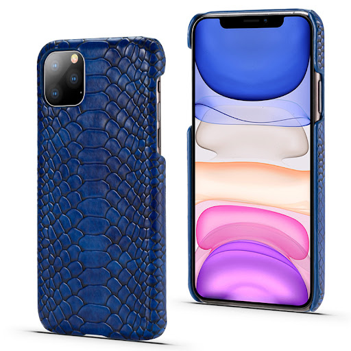 Title 2, Snakeskin pattern PU leather phone case. Stylis...
