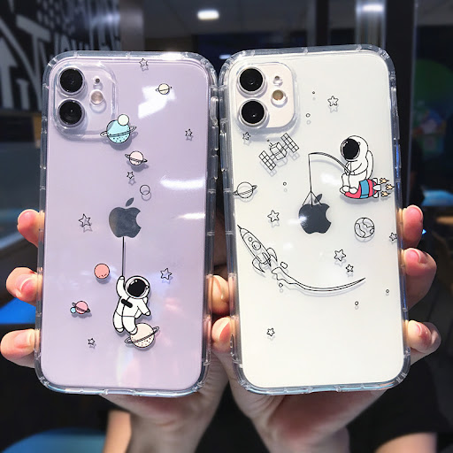 Title 4, Creative Spaceman Transparent Cute Phone Case, ...