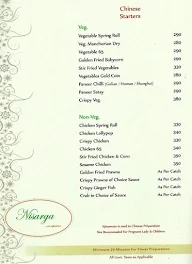 Nisarga - South Coast Hotel menu 1