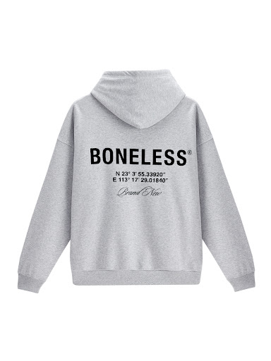 Title 7, Cotton Hoodie Retro Coordinates LOGO Print Hood...