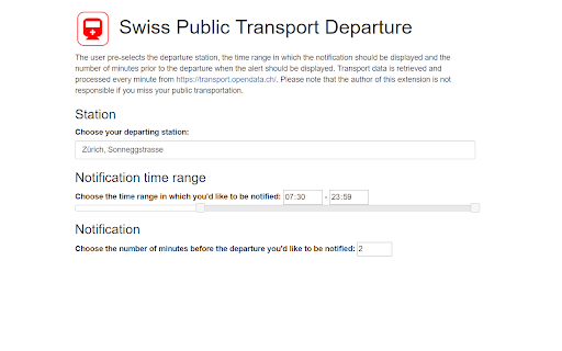 Swiss Public Transport Departure