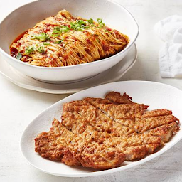 Fried Pork Chop Noodle with Spicy Sauce