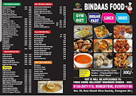 Bindass Food menu 1