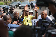 Treasurer General and acting Secretary General, Paul Mashatile talks to journalists after the emergency ANC NEC meeting, 02 December 2022, at Nasrec expo centre in Johannesburg.  