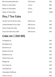 Cake Walk menu 3