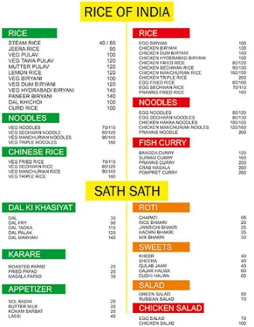 Vrushali's Kitchen menu 