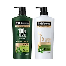 Combo Dầu Gội 640g và Dầu Xả 620g Tresemme Salon Detox Cho tóc chắc khỏe & sạch sâu cùng Gừng và Trà Xanh Detox