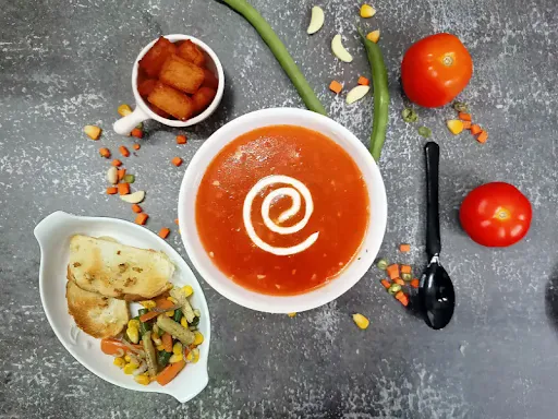 Tomato Soup, Garlic Bread & Veggies Combo