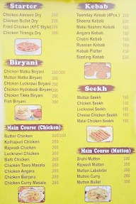 Lucknow Express menu 1