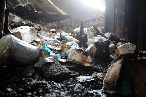 A storage area in a building outside the main hospital in Carletonville on the West Rand caught fire on February 4 this year.