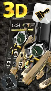 3D Golden Gun Bullet Parallax Theme(圖4)-速報App